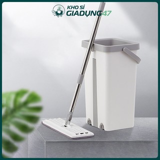 Bộ Cây Lau Nhà Tự Vắt Thông Minh GOSI PRO X1, Chổi Lau Nhà Xoay 360 Độ Tách Chiết Nước Bẩn Hiện Đại
