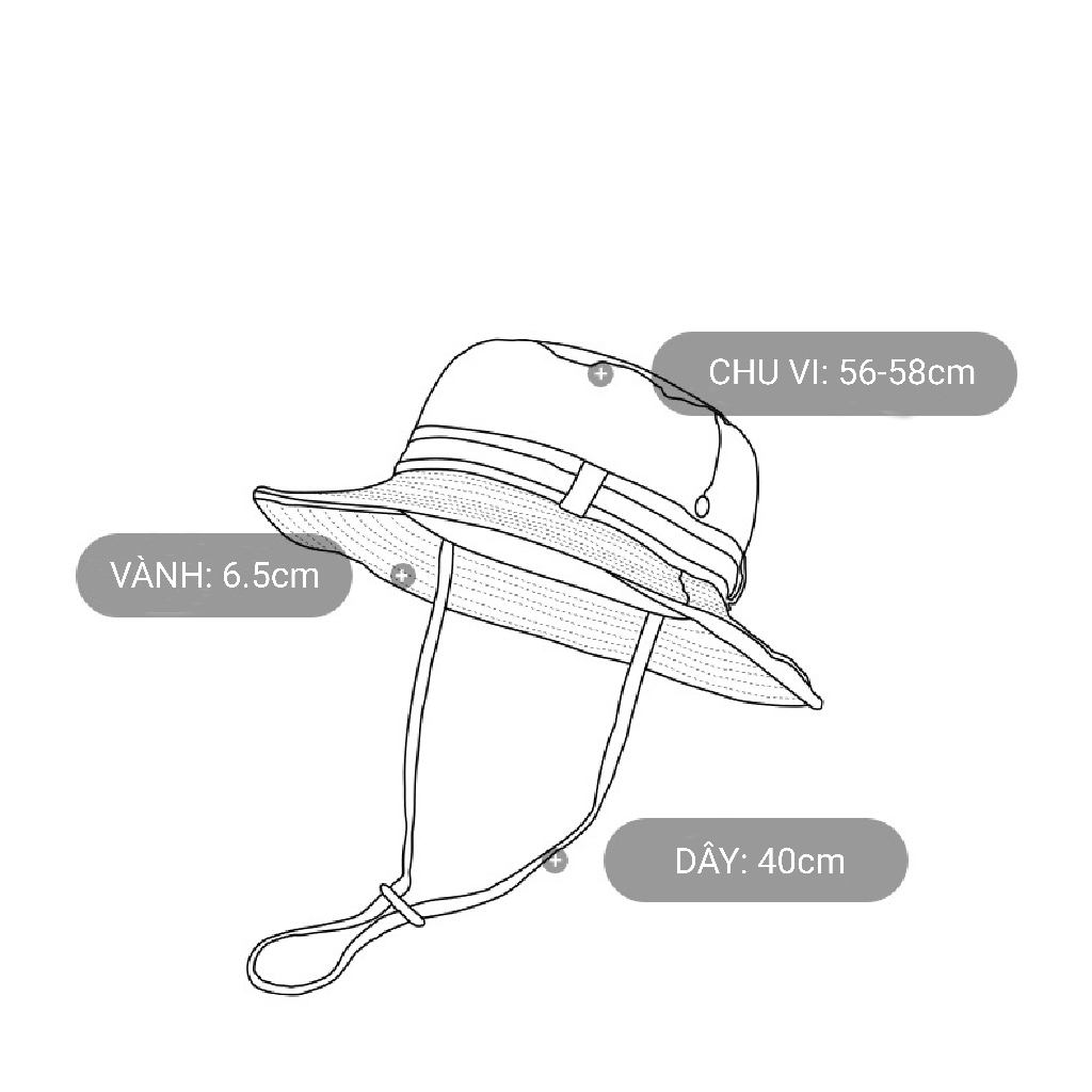 Mũ bucket chống nắng WEARIT kiểu dáng tai bèo, dây rút, rộng vành, nhiều màu cá tính