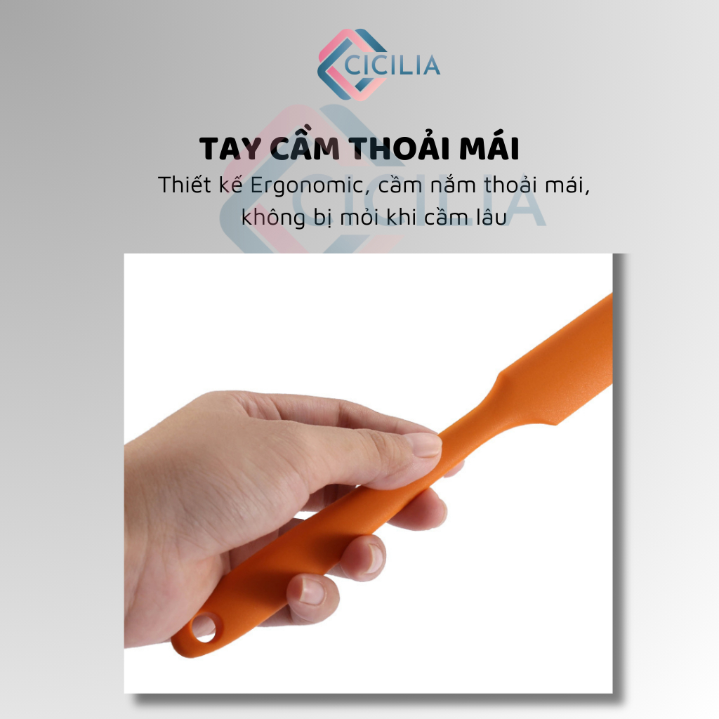 Que Silicone Phết Sáp Silicone, Trộn Bột Tái Sử Dụng Nhiều Lần Siêu Bền CICILIA 1035