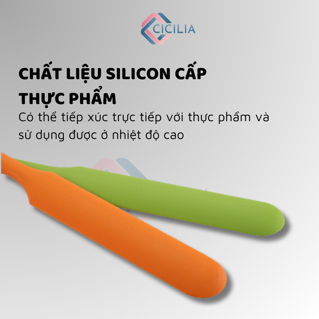 Que Silicone Phết Sáp Silicone, Trộn Bột Tái Sử Dụng Nhiều Lần Siêu Bền CICILIA 1035