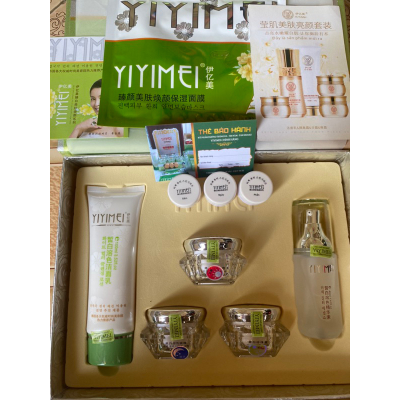 Mỹ phẩm làm mờ nám Yiyimei 5in1, Kem nám, tàn nhang, dưỡng trắng da cao cấp Yiyimei.