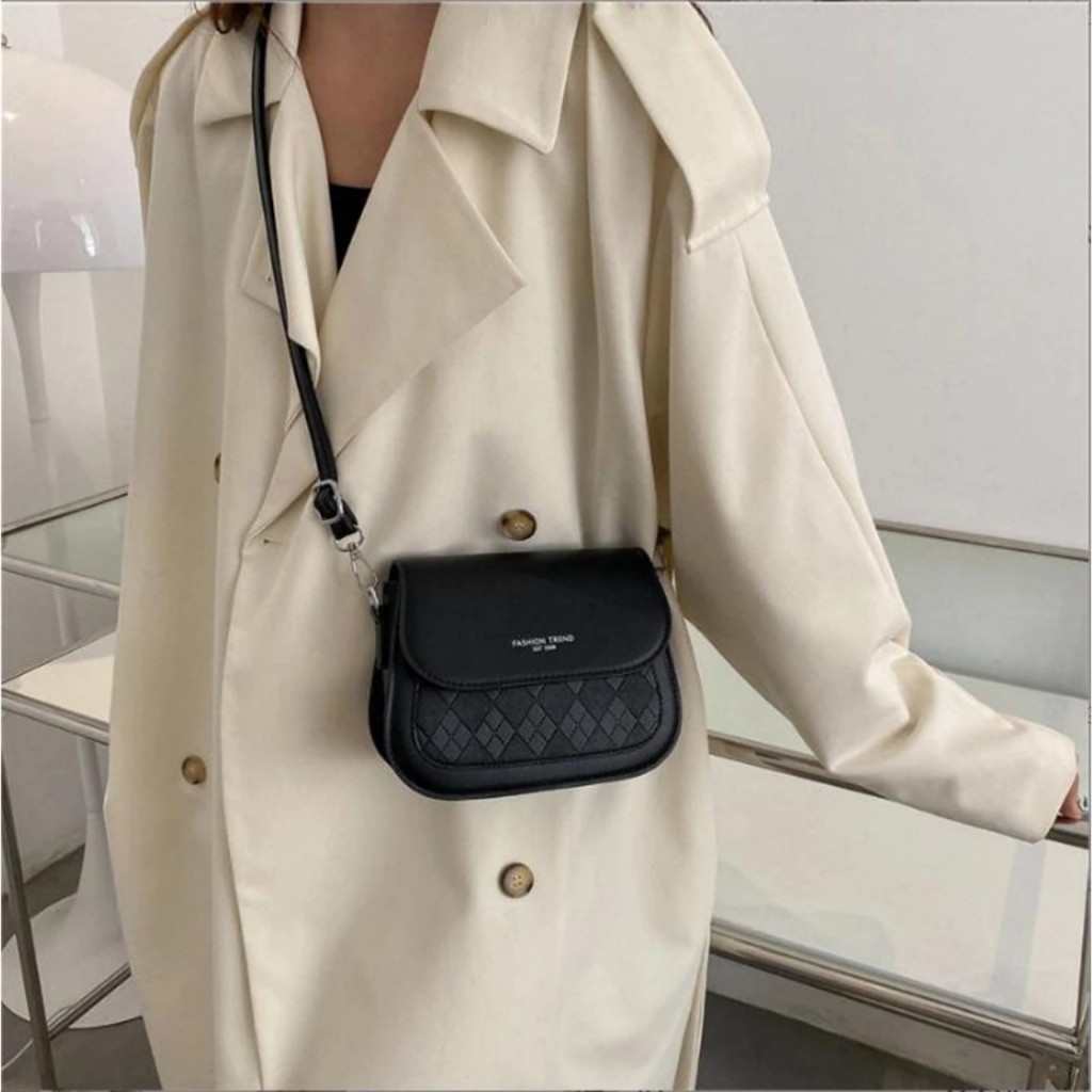 Túi xách nữ hộp vuông dây da đeo chéo chắc chắn mã q97