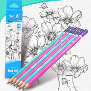 Combo 3 Bút chì gỗ Thiên Long , Ruột chì loại cứng và đen. Nét đậm của bút vừa phải, ít gãy và dễ gôm tẩy