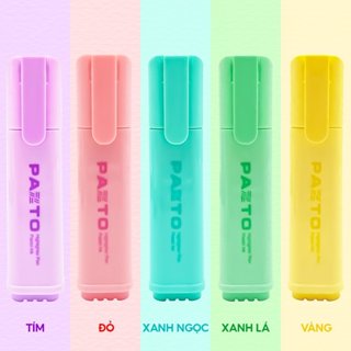 Combo Bút dạ quang màu Pastel Thiên Long Pazto HL009 - Không để lại vết khi Photocopyđược