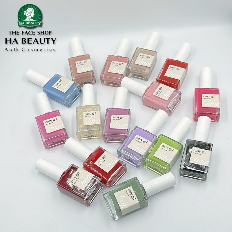 Sơn móng Cao cấp Dễ sơn Nhanh khô Màu sắc bền đẹp Hàn Quốc THE FACE SHOP fmgt easy gel NAIL POLISH 10ml