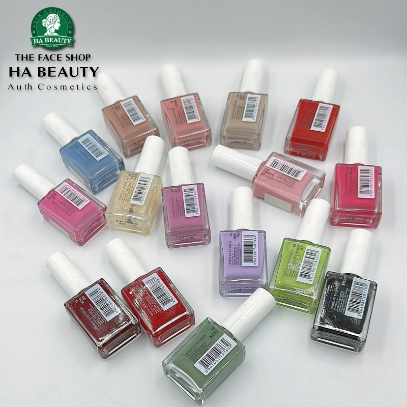 Sơn móng Cao cấp Dễ sơn Nhanh khô Màu sắc bền đẹp Hàn Quốc THE FACE SHOP fmgt easy gel NAIL POLISH 10ml