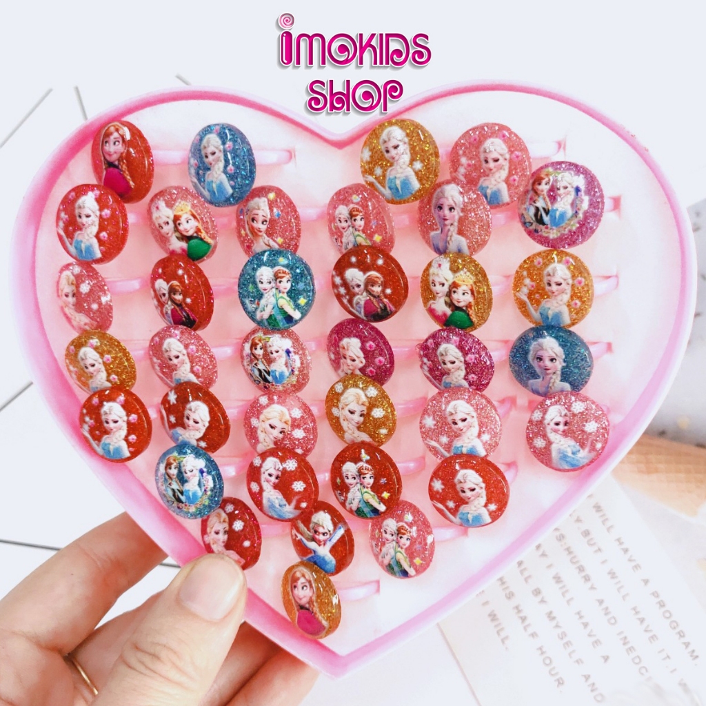 Hộp 36 Chiếc Nhẫn Đeo Tay Dễ Thương Cho Bé