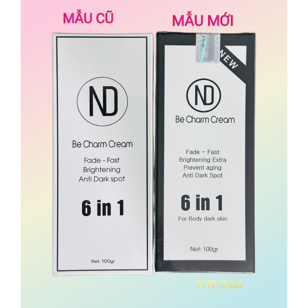 Kem Làm Sáng Da Xoá Thâm Mông - Nách - Đầu Gối - Khuỷu Tay - Bikini - Hồng nhũ hoa Be Charm Cream 6 in 1, sacdep_hcm