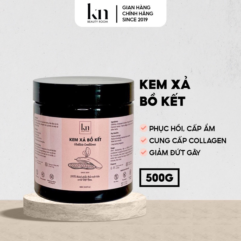 Dầu xả thảo dược bồ kết SIZE LỚN ủ thơm thiên nhiên giảm khô xơ giúp phục hồi tóc hư tổn KN Beauty Room