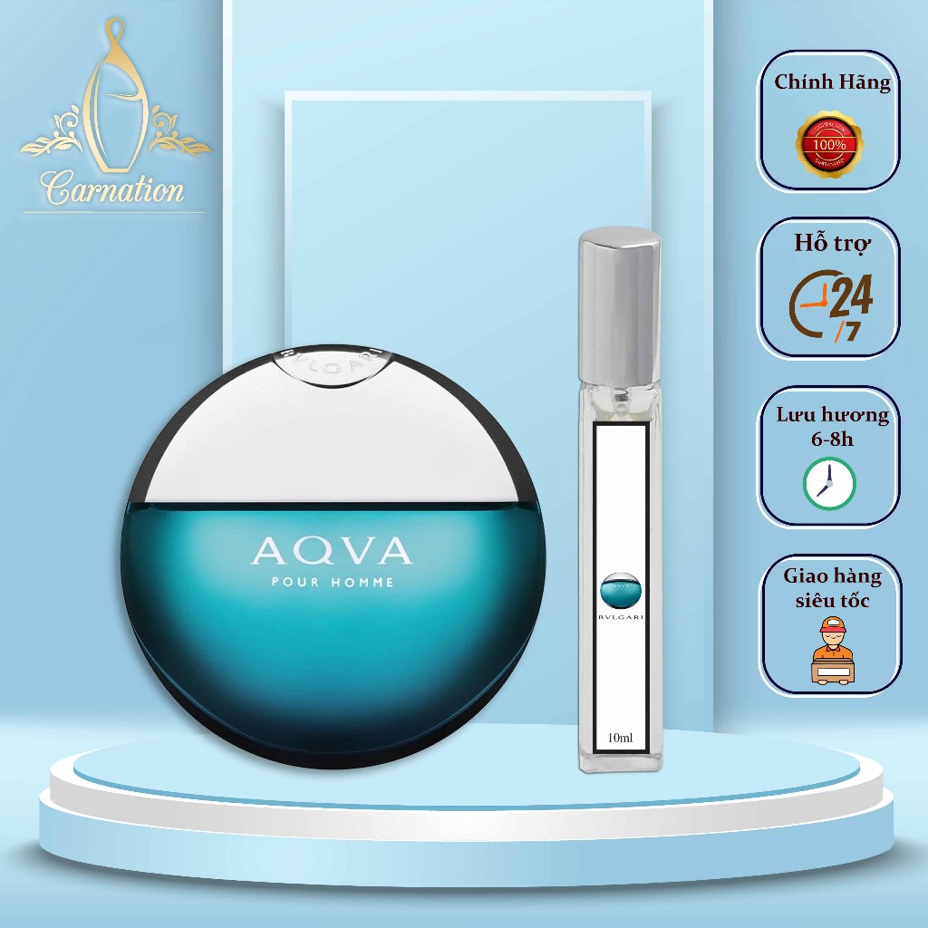 Nước Hoa Nam AQUA Bvlgari pour homme ấm áp, tinh tế- Chiết 10ml