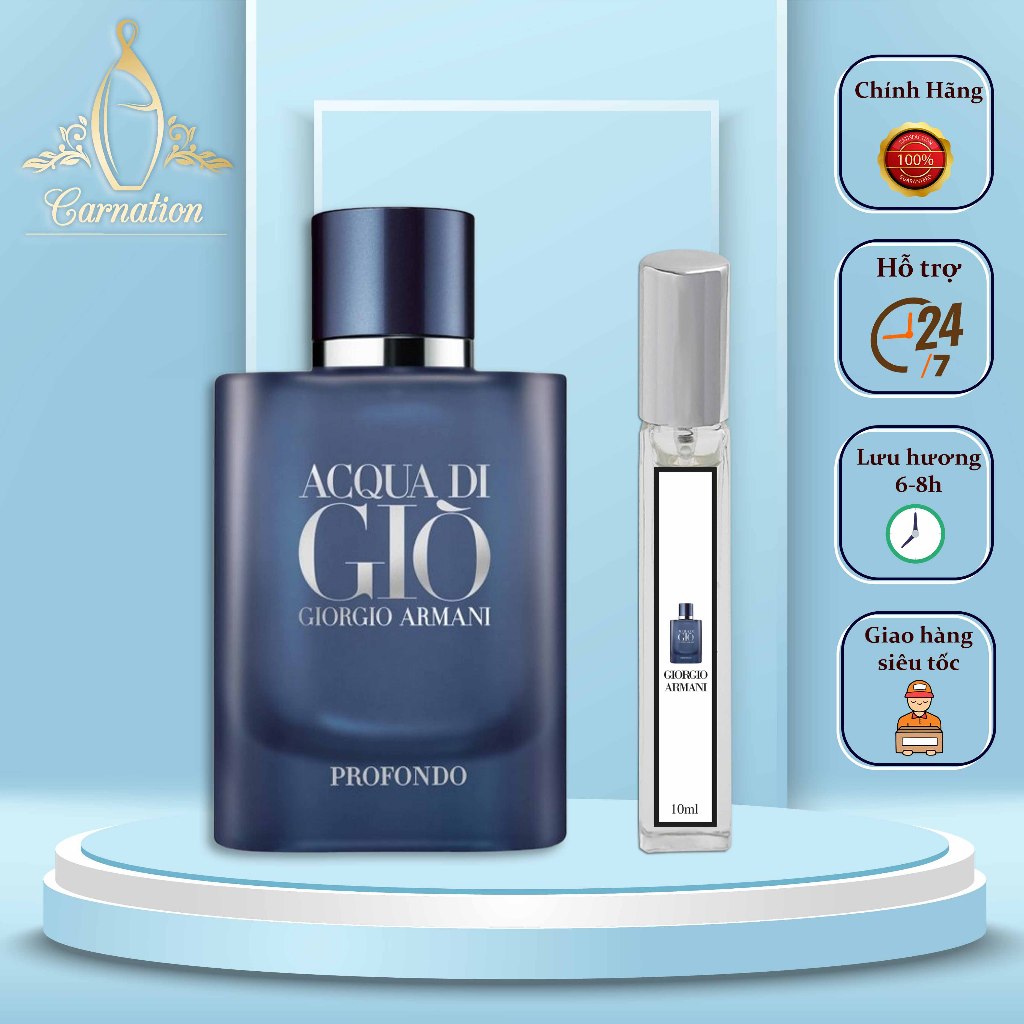 Nước Hoa Nam GIÒ PROFONDO ACQUA lịch lãm- Chiết 10ml