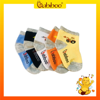 Set 3 đôi vớ gót phối cao cấp babiboo - bs01