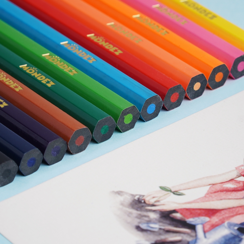 Bút Chì Màu MONDEZ 24 Màu, Chất Liệu Cao Cấp, An Toàn Cho Bé M40003