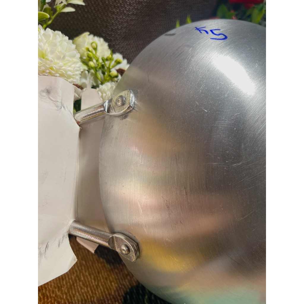 Chảo bầu  Kim Sang sáng bóng, chảo 2 quai nhôm dày chất lượng cao đủ size 16 đến 42cm.