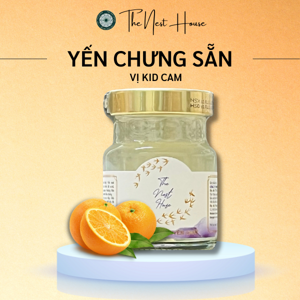 Nước Yến Trẻ Em 70ml Yến Chưng Sẵn Vị Cam The Nest House