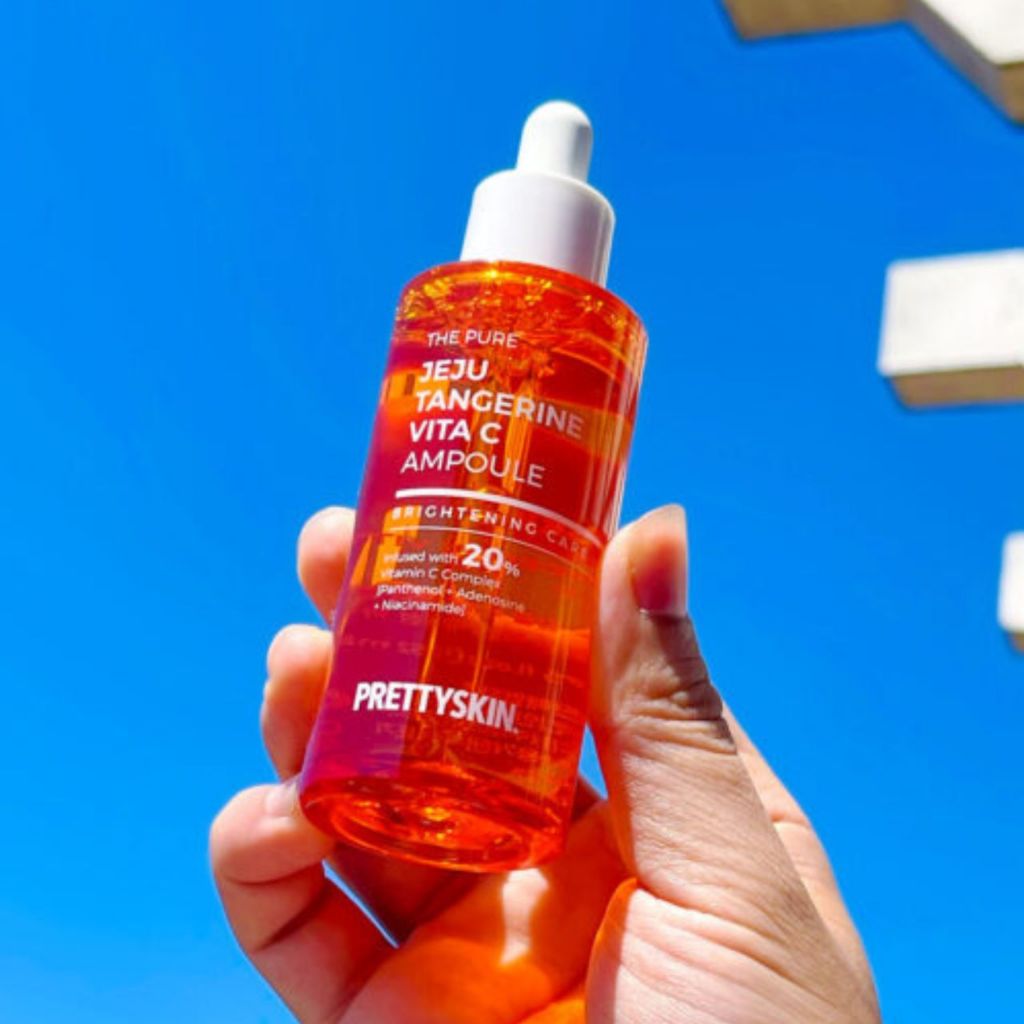 Tinh Chất DưỡngTrắng Phục Hồi Chống Lão Hóa Prettyskin The Pure Jeju Tangerine Vita C Ampoule 52ml, Serum Vitamin C
