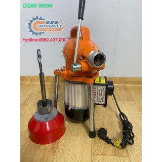 Máy thông cống gq80-900w, 2 loại dây phi 8 -16mm