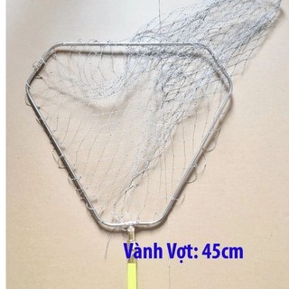 Mặt vợt, vành vợt tam giác 50cm inox gấp gọn tiện lợi