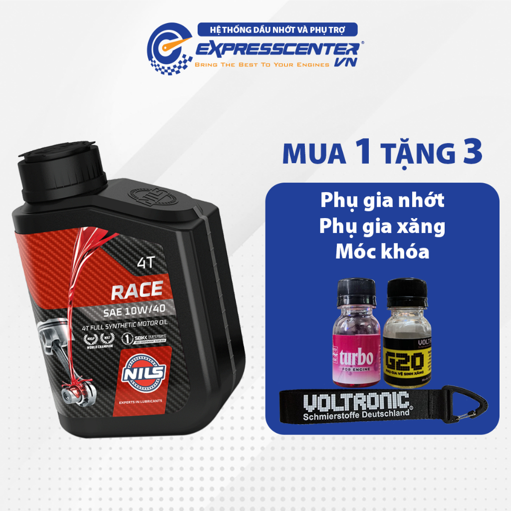 Dầu Nhớt Xe Moto Nils Race 10W40 1L