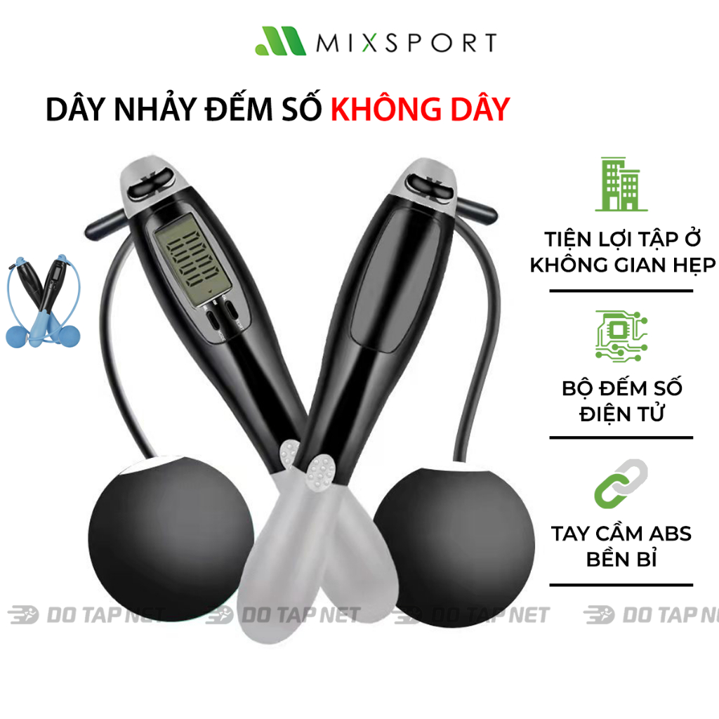 Dây Nhảy Thể Dục Đếm Số MixSport Nâng Cấp Bộ Đếm Số Vòng Và Đo Calo Chính Xác