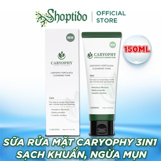  Sữa rửa mặt Caryophy hỗ trợ ngăn ngừa mụn hiệu quả 150ML NPP Shoptido 