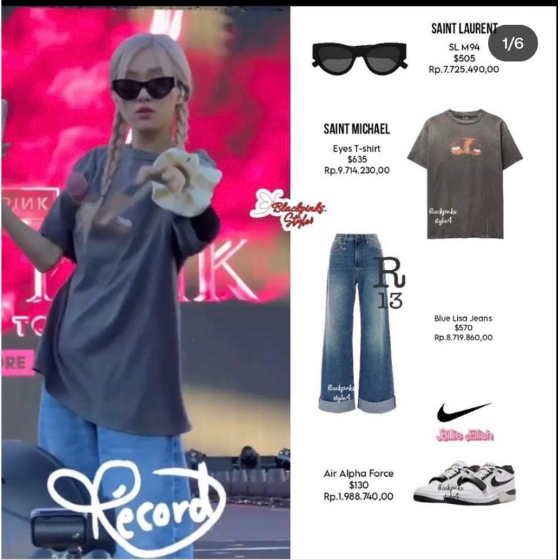 Giày Ni.ke Air Alpha Force giống Rosé & Lisa Blackpink