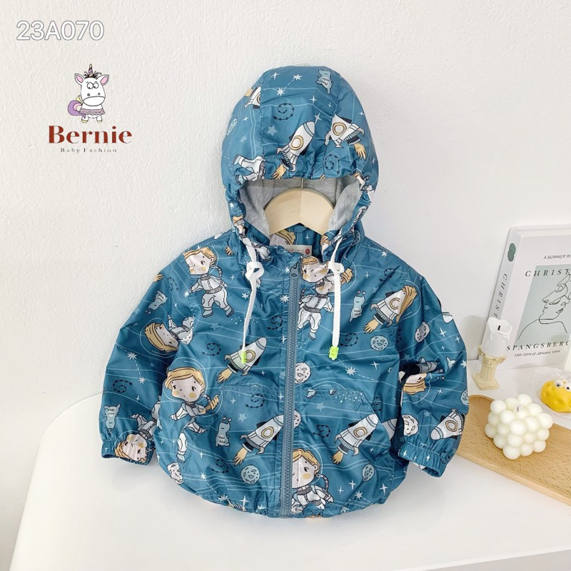 ÁO KHOÁC GIÓ BERNIE HOẠ TIẾT UNISEX CHO BÉ