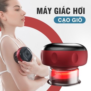 Máy giác hơi cầm tay massage 6 cấp độ hút giác hơi lưu thông khí huyết cấp nhiệt giúp giảm đau nhức