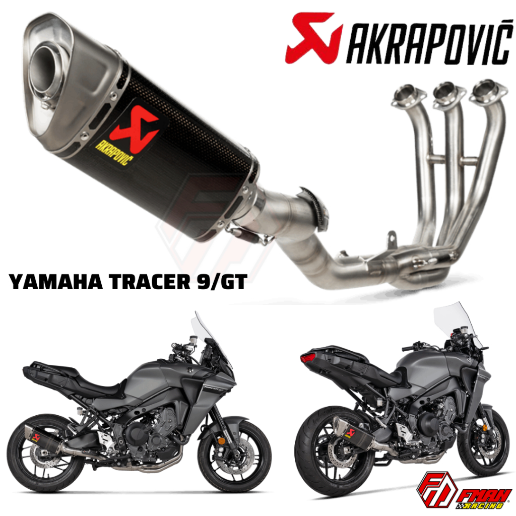 PÔ AKRAPOVIC FULL SYSTEM TRACER 9/GT CHÍNH HÃNG CARBON NEW 2022+