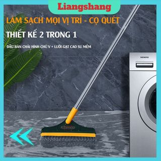 Chổi Chà Sàn Nhà Tắm  - Chổi Cọ Sàn Đầu Gạt Nước Đầu Xoay 120 Độ Thiết Kế Quét Nhà Siêu Sạch