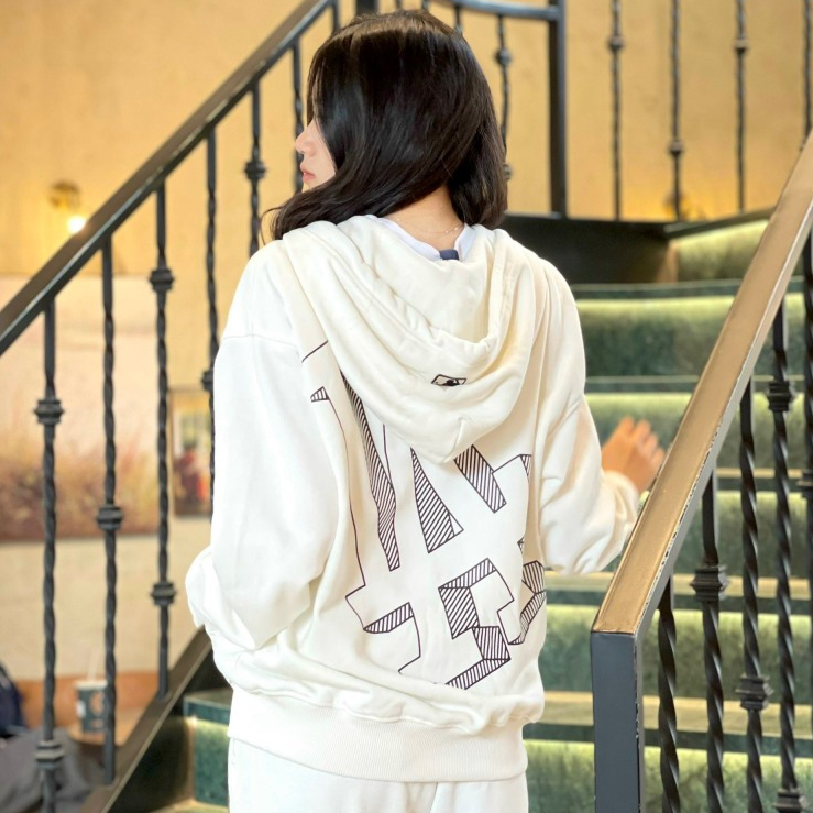 Áo nỉ Sweater nam nữ MLB NY có khóa kéo nhiều màu hàng xuất dư cao cấp phong cách Hàn Quốc