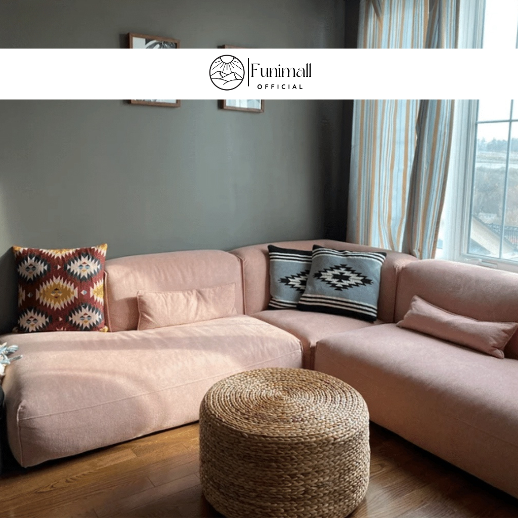 Đôn lục bình đan thủ công bo tròn, êm ái, thoải mái Trang trí nhà,  |FUNIMALL