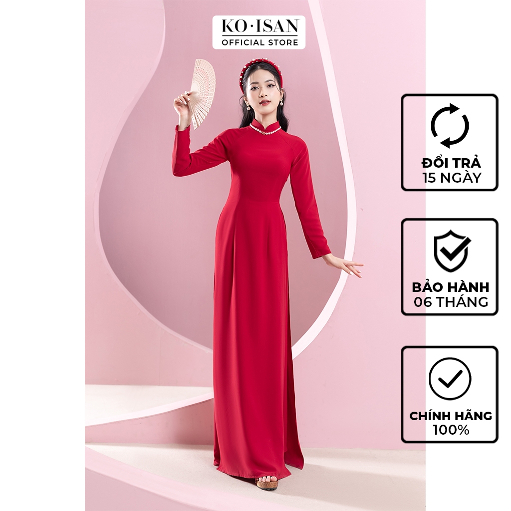 Áo dài truyền thống tay dài dáng eo KOISAN chất liệu lụa Hàn cao cấp S2350439-4