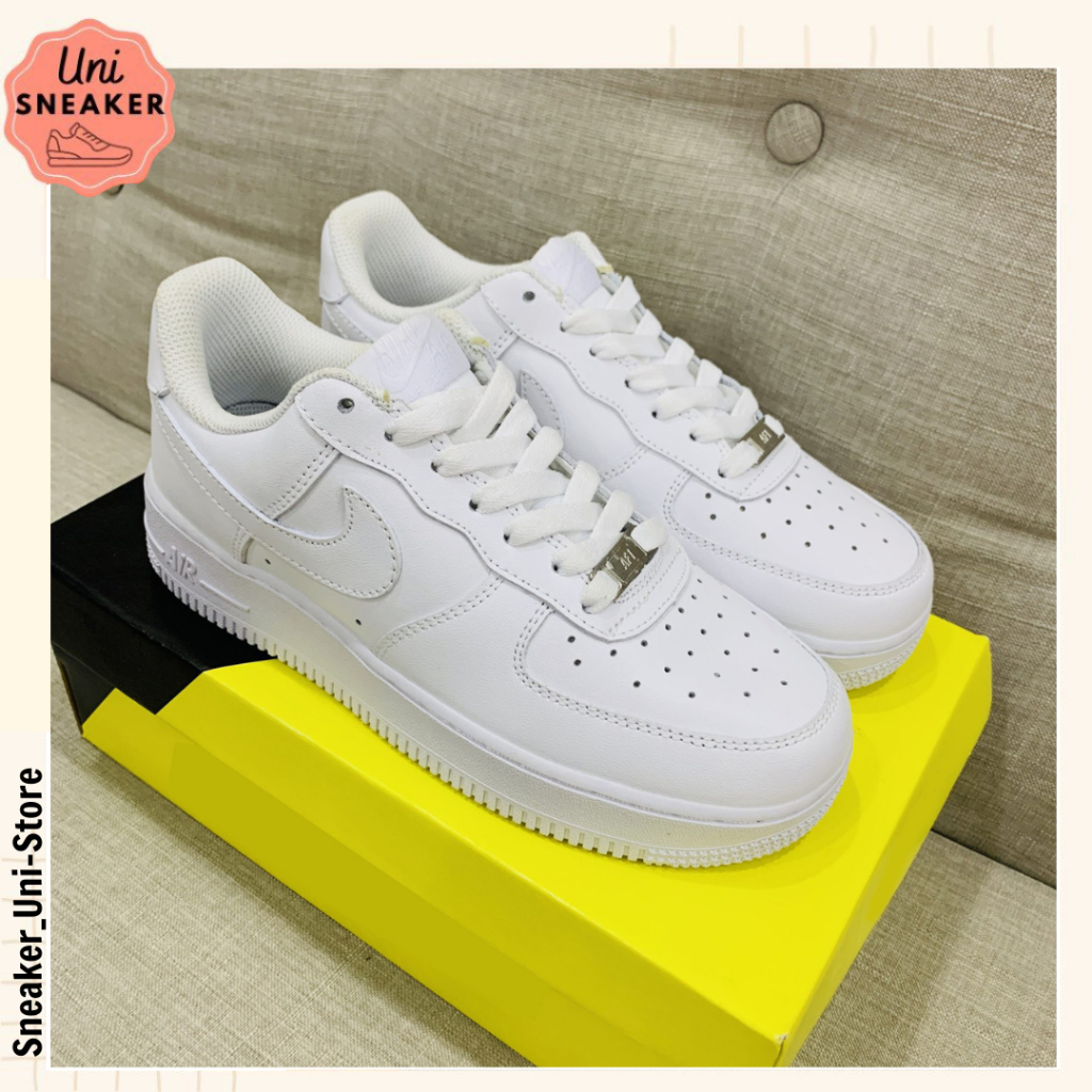 Giày_Nike Air Force 1 Nam Nữ, Giày_Nike AF1 Full Trắng Bản S.Cấp Full Bill Box