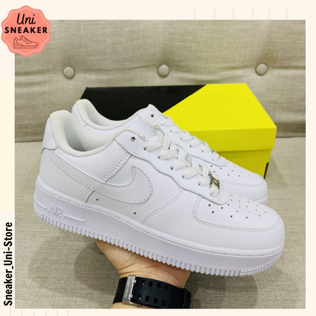 Giày_Nike Air Force 1 Nam Nữ, Giày_Nike AF1 Full Trắng Bản S.Cấp Full Bill Box