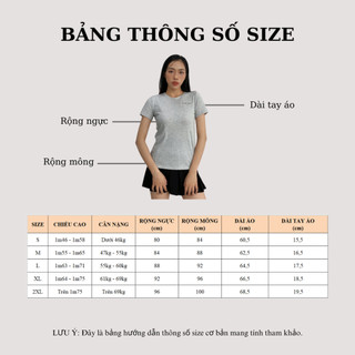 Áo thun nữ basic cổ tròn form suông MORILASSA