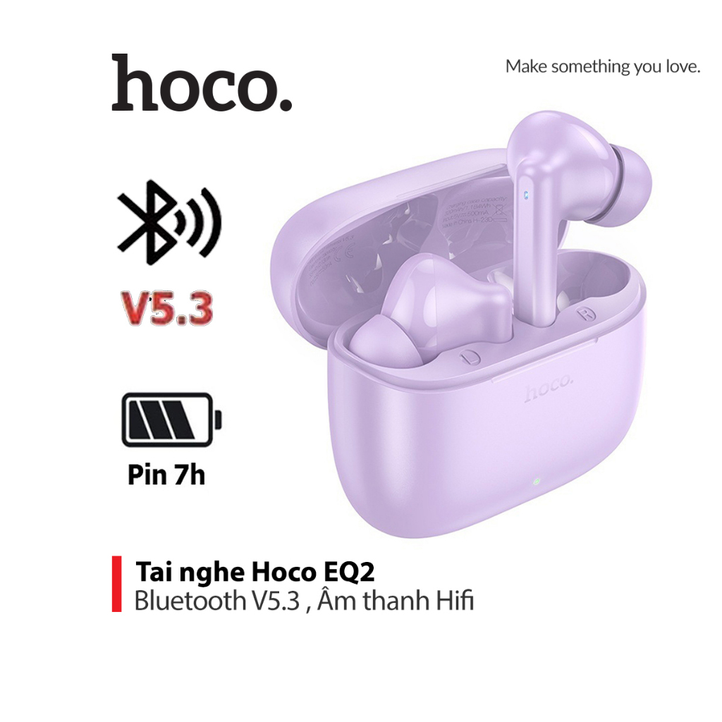 Tai nghe không dây Hoco EQ2 Bluetooth V5.3 âm thanh Hifi thời gian sử dụng lâu
