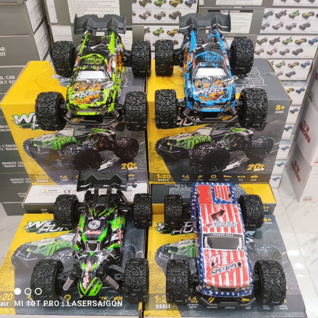 Xe điều khiển RC địa hình tốc độ cao 1/18 +30km/h chống nước, chịu lực va chạm