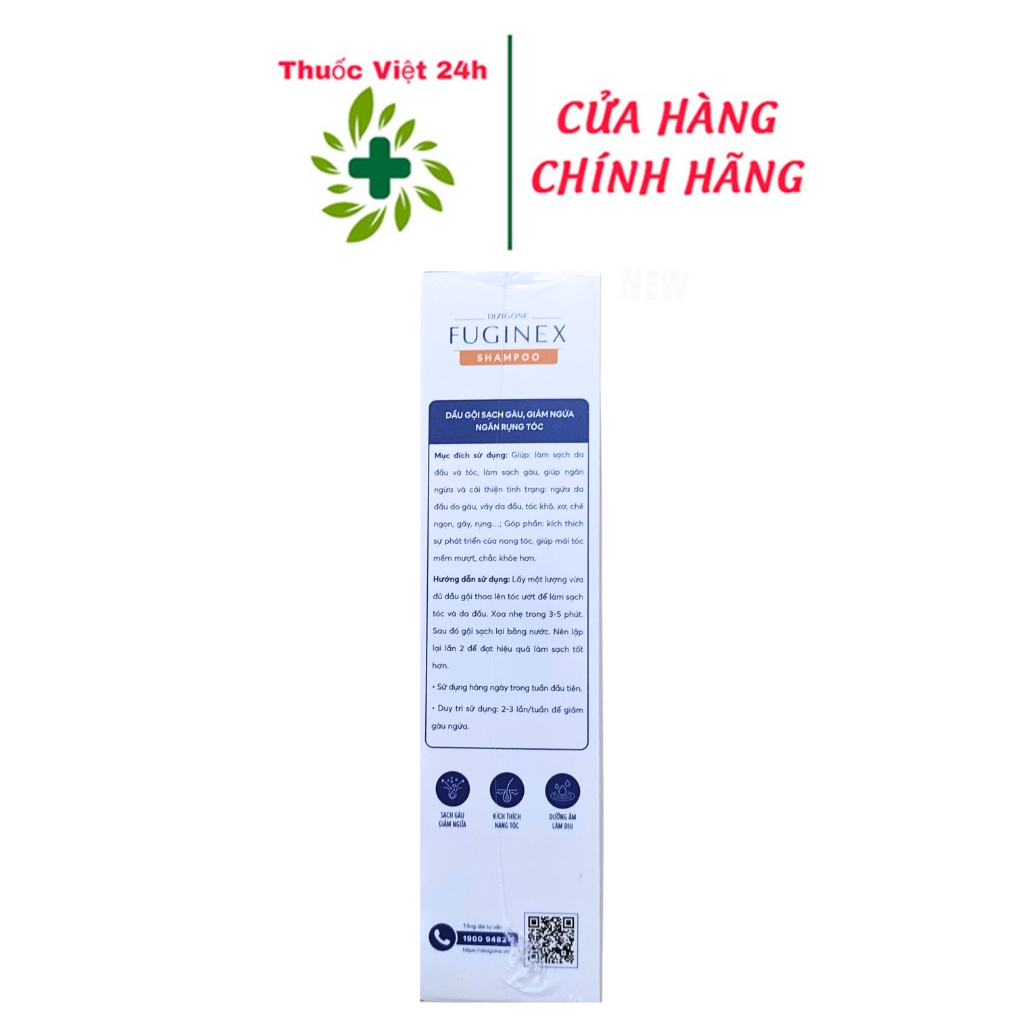 Dizigone Fuginex Shampoo - Dầu Gội Sạch Gàu, Giảm Ngứa - Chai 100ml - ThuocViet24h