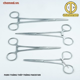 Panh thẳng y tế không mấu thép trắng pakistan dùng trong y tế các size