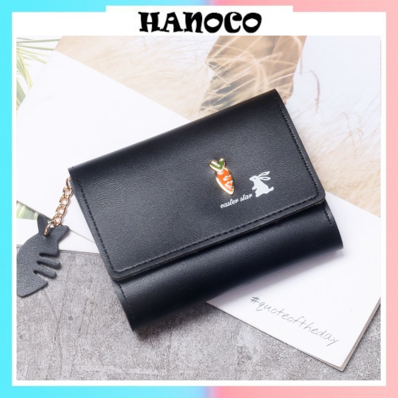 Ví nữ cao cấp cầm tay mini thời trang nhỏ gọn nhiều ngăn đẹp giá rẻ HANOCO VN25