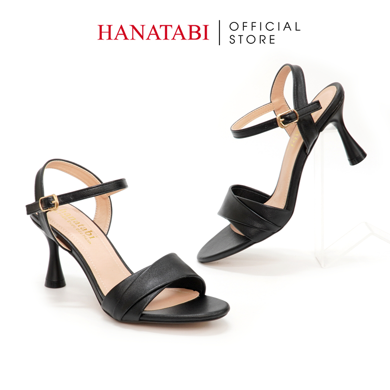 Sandal Nữ Hanatabi Quai Ngang 2 Xếp Mũi Tròn Gót Nhọn Cao 7cm Hậu C Mã HNSDG7F913