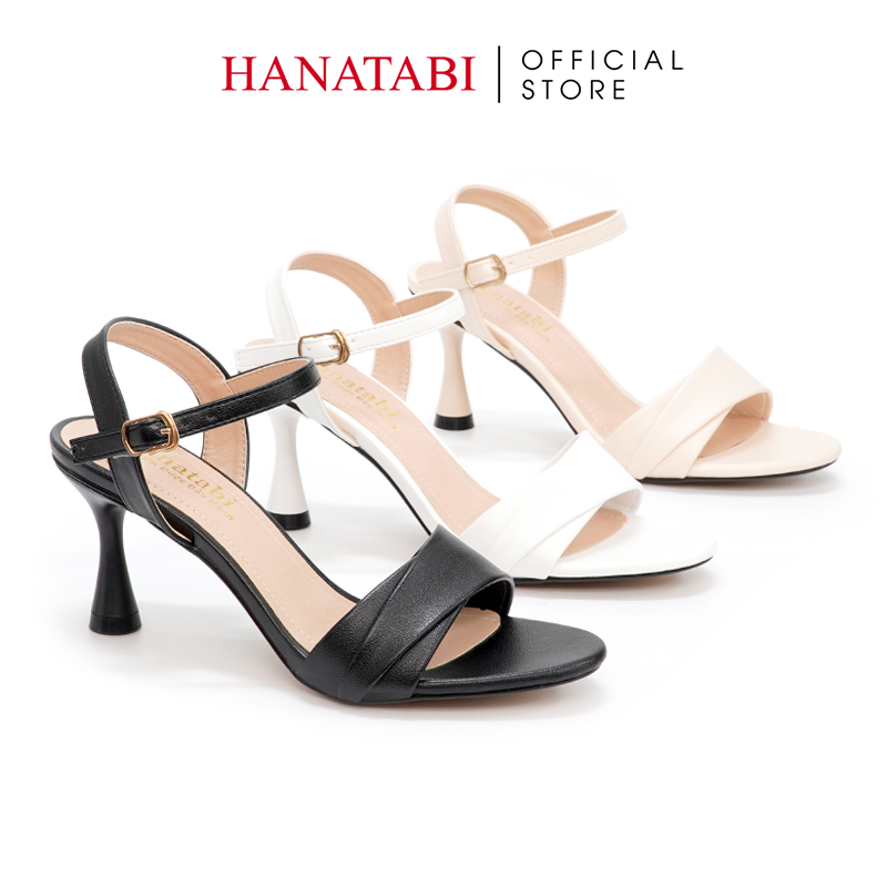 Sandal Nữ Hanatabi Quai Ngang 2 Xếp Mũi Tròn Gót Nhọn Cao 7cm Hậu C Mã HNSDG7F913