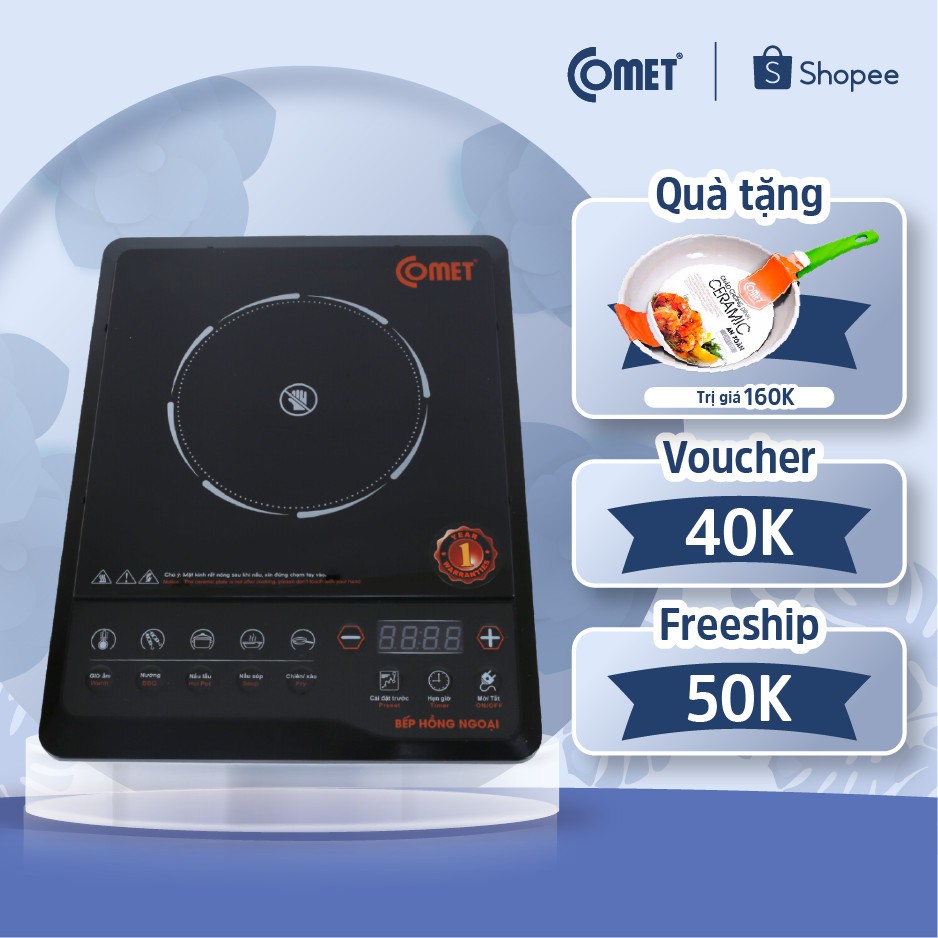 [Mã ELCM81 giảm 8% đơn 800K] Bếp hồng ngoại Comet CM5517