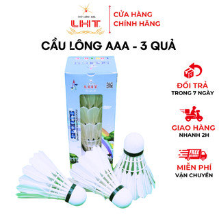Cầu lông AAA 3 quả - Loại cánh vịt chính hãng LIÊN HIỆP THÀNH, Cầu lông tiêu chuẩn thi đầu, đường bay ổn định