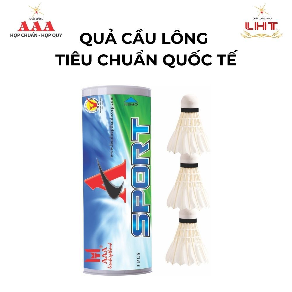 Cầu lông AAA 3 quả - Loại cánh vịt chính hãng LIÊN HIỆP THÀNH