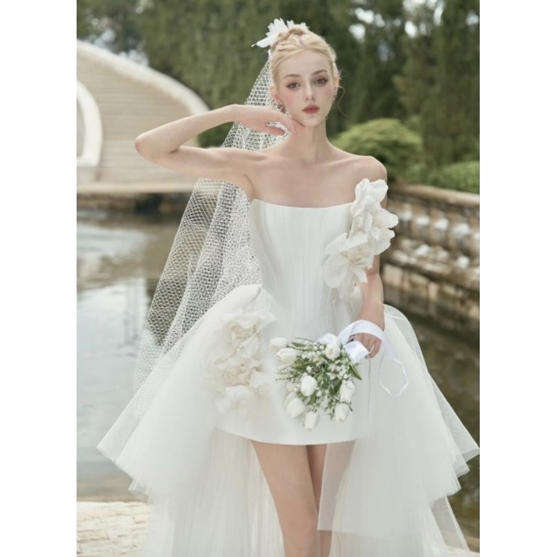 Lúp cài tóc lưới cô dâu