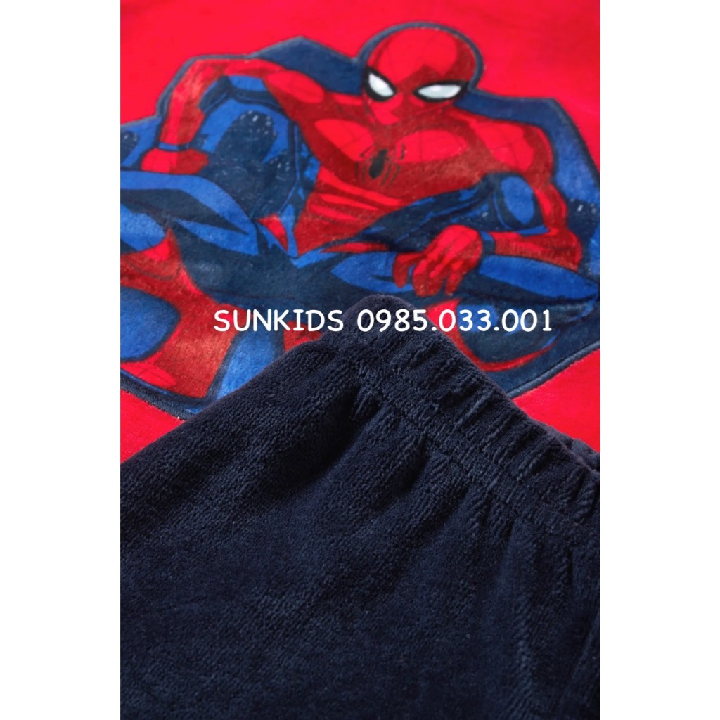 Bộ nhung bé trai Spider Man đỏ