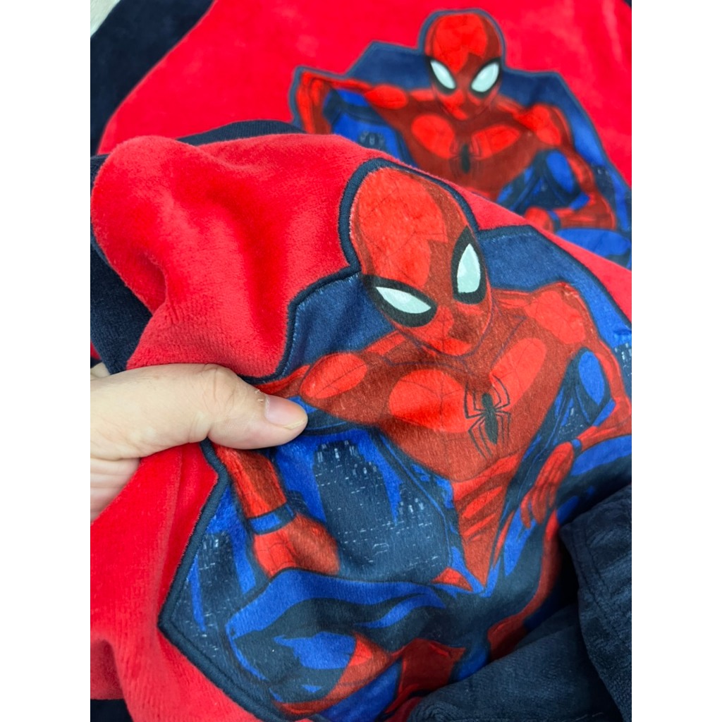Bộ nhung bé trai Spider Man đỏ
