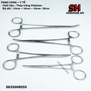Panh cong y tế có mấu và không mấu thép trắng pakistan dùng trong y tế các size